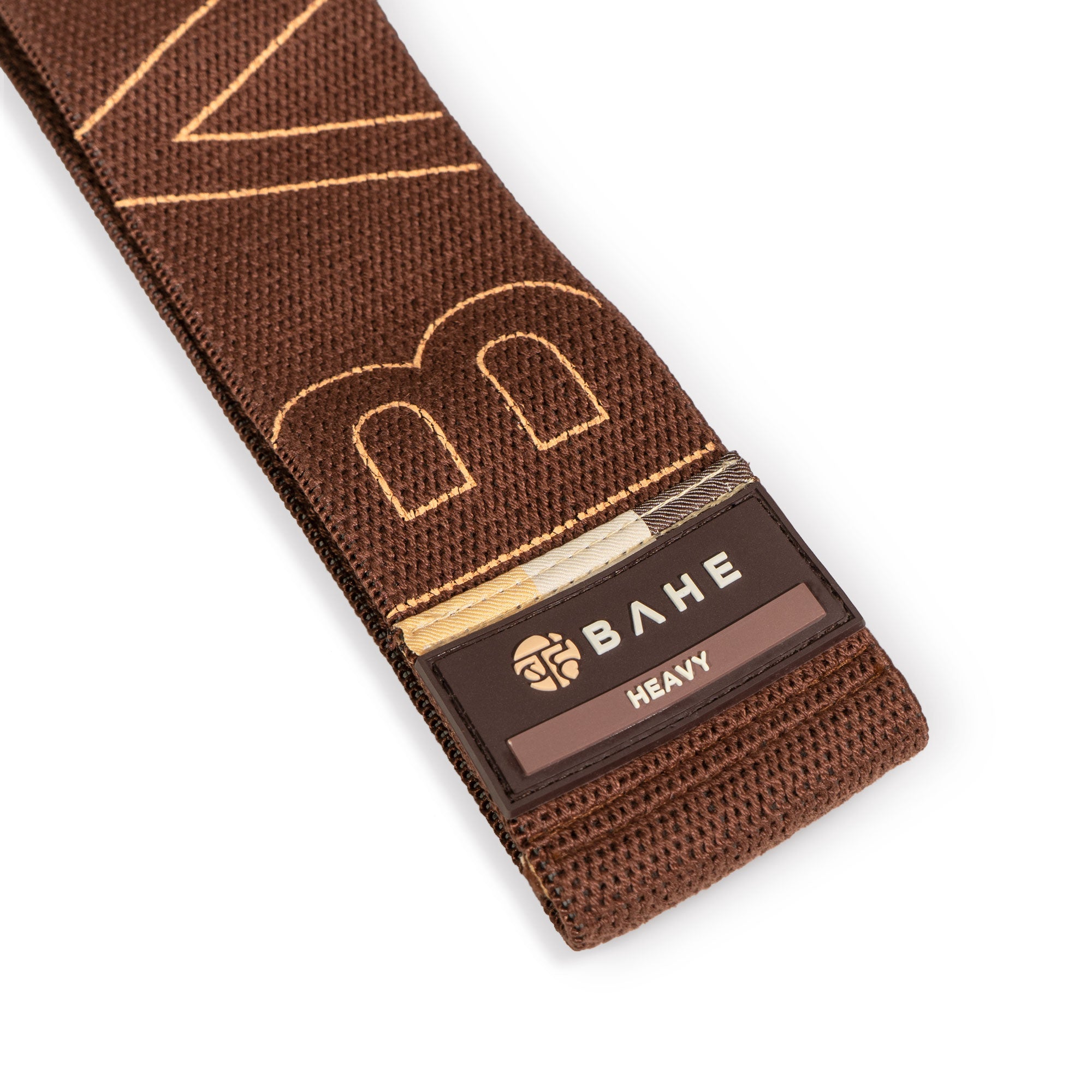 Brown belt with 'BAHE' logo and 'Heavy' label on a white background