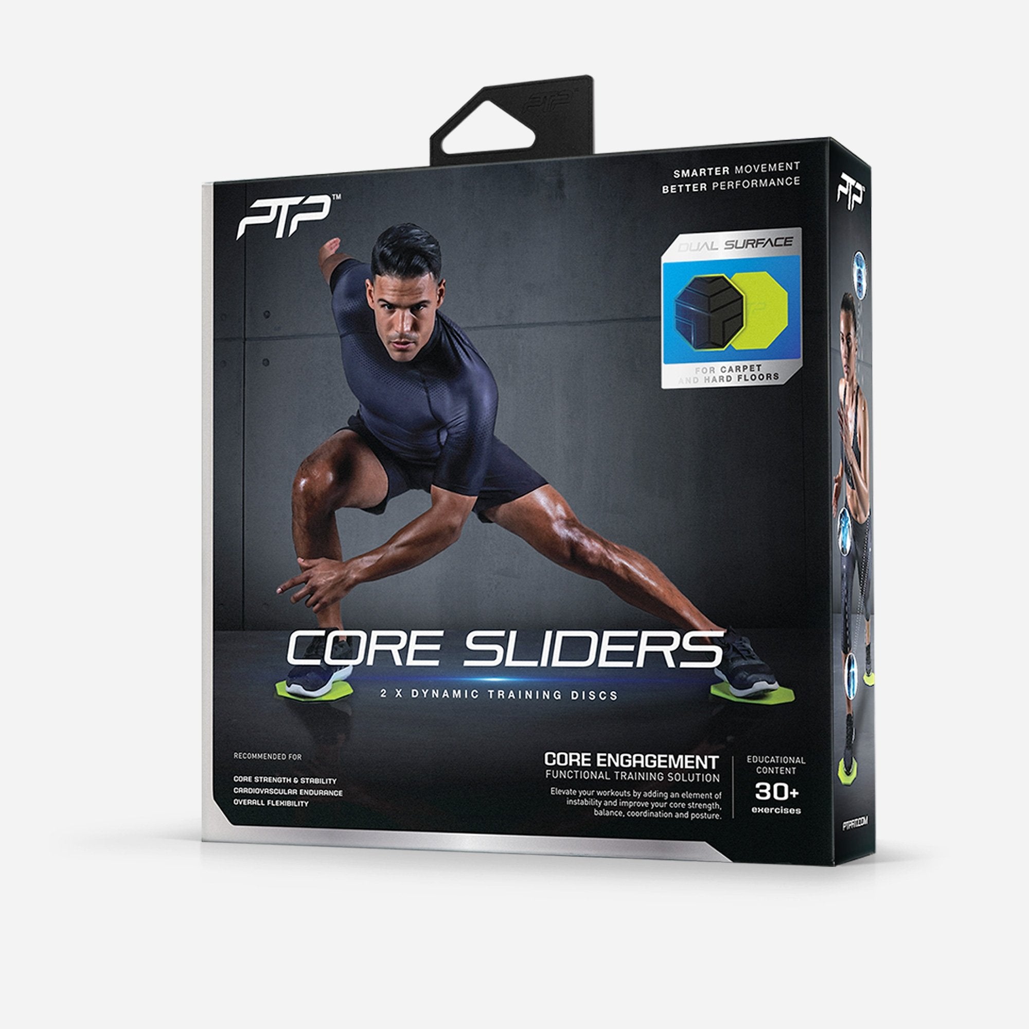 PTP Core Sliders - Over 30 Exercises for Core Strengthening & Cardiovascular Health 