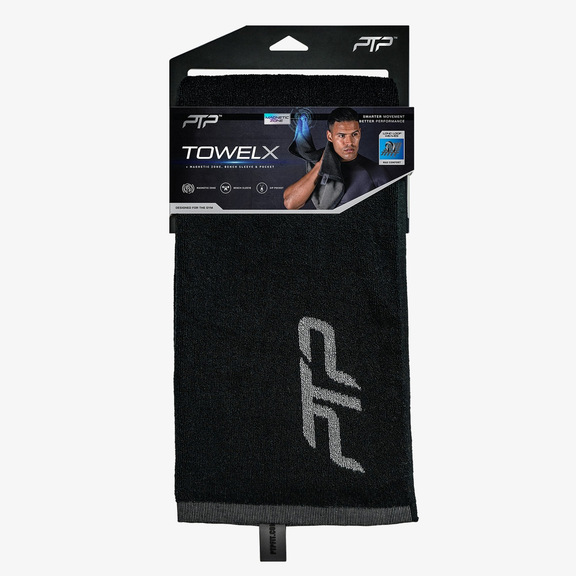 PTP Towel X Black & Grey - The Perfect Gym Towel 